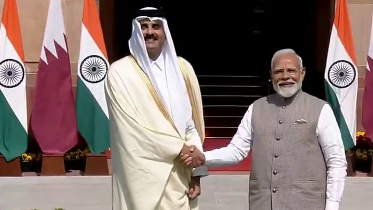 ಕತಾರ್‌ನ ಎಮಿರ್ ಗೌರವ ವಂದನೆ ಸ್ವೀಕರಿಸಿದ ಸಮಾರಂಭದ ಸ್ವಾಗತ ರಾಷ್ಟ್ರಪತಿ ಭವನದ ಅಧ್ಯಕ್ಷ ಪಿಟಿ ಮೋದಿ ಸಭೆಯ ನವೀಕರಣಗಳು